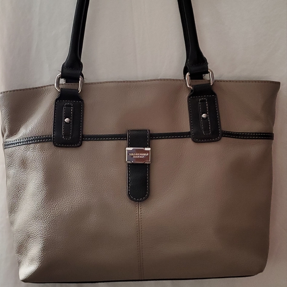 Tignanello Elegant Tan and Black Bag